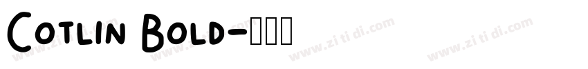 Cotlin Bold字体转换
